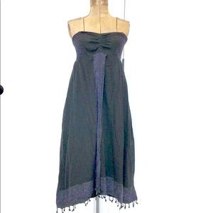 Free People strapless beach boho maxi